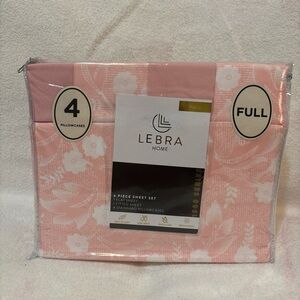 LEBRA Home Pink Floral 6-Piece Sheet Set